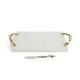 Michael Aram Wisteria Gold Cheese Board w/ Knife