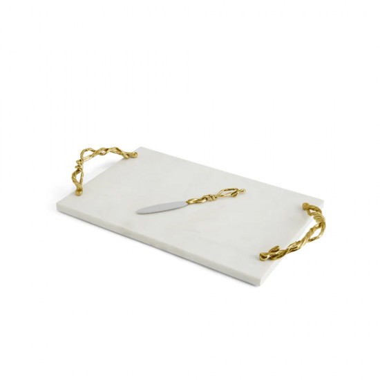 Michael Aram Wisteria Gold Cheese Board w/ Knife Michael Aram Wisteria Gold Cheese Board w/ Knife