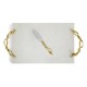 Michael Aram Wisteria Gold Cheese Board w/ Knife Michael Aram Wisteria Gold Cheese Board w/ Knife