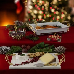 Michael Aram Mistletoe Cheese Board w/ Spreader Michael Aram Mistletoe Cheese Board w/ Spreader