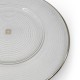 Supla Pür Halka Desen 32cm Platin Dekor/Şeffaf Cam Supla Pür Halka Desen 32cm Platin Dekor/Şeffaf Cam