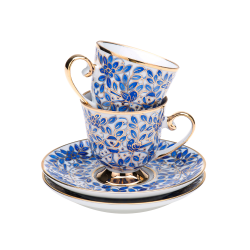 Pleasure Coffee Cup Set Gold Gilded Set Pleasure Coffee Cup Set Gold Gilded Set
