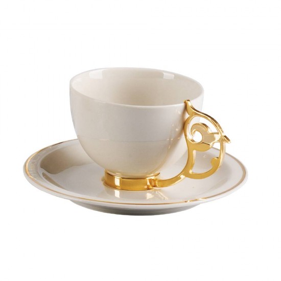Secret Tea Cup Set For 2 Gold Plated Secret Tea Cup Set For 2 Gold Plated