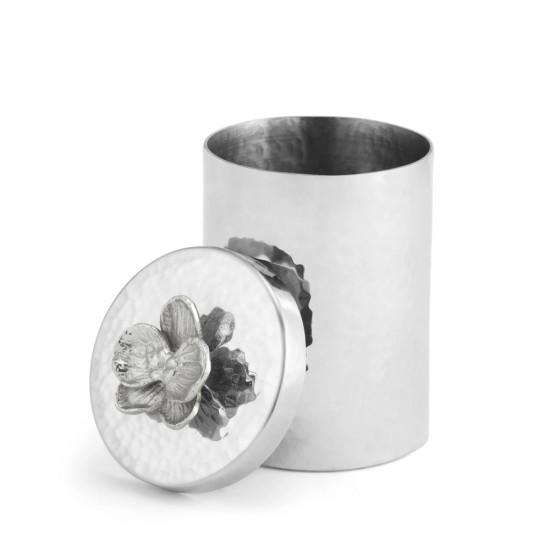 White Orchid Round Container White Orchid Round Container