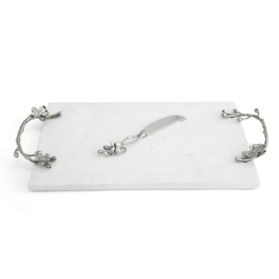 Michael Aram White Orchid Cheese Board w/ Knife Michael Aram White Orchid Cheese Board w/ Knife