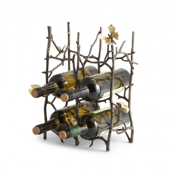 Michael Aram Butterfly Ginkgo 6-Bottle Wine Rack