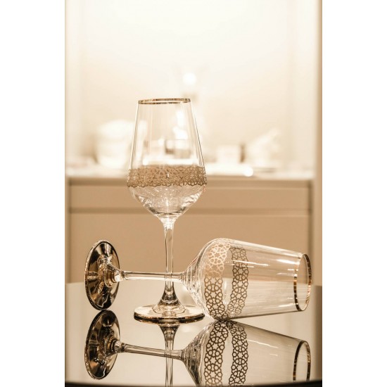 Seljuk Stemware Set For 2 - Platinum Gilded Small