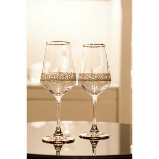 Seljuk Stemware Set For 2 - Platinum Gilded Small