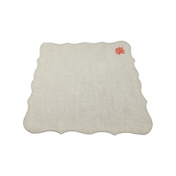 Tas Rengi üzeri Mercan Model Peçete 2'li