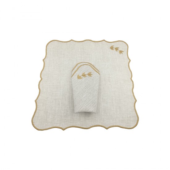 Napkin Gold Leaf Patterned 2 Piece