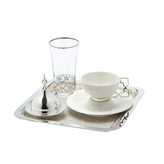 Simin Kahve Keyifliği Takımı Gümüş Kaplama Platin Dekor (7 parça) Simin Kahve Keyifliği Takımı Gümüş Kaplama Platin Dekor (7 parça)